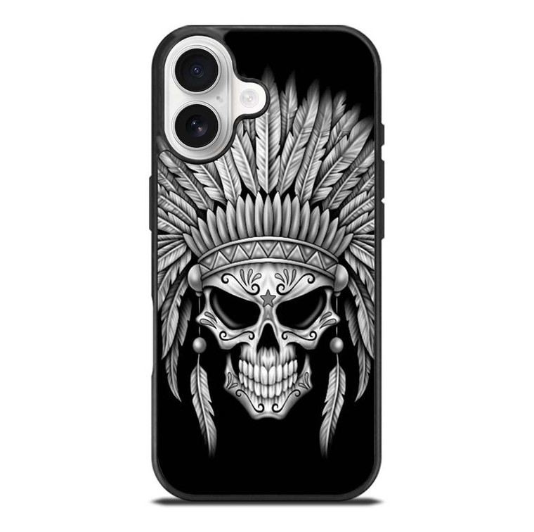 INDIAN FEATHER SKULL iPhone 17 Case Cover