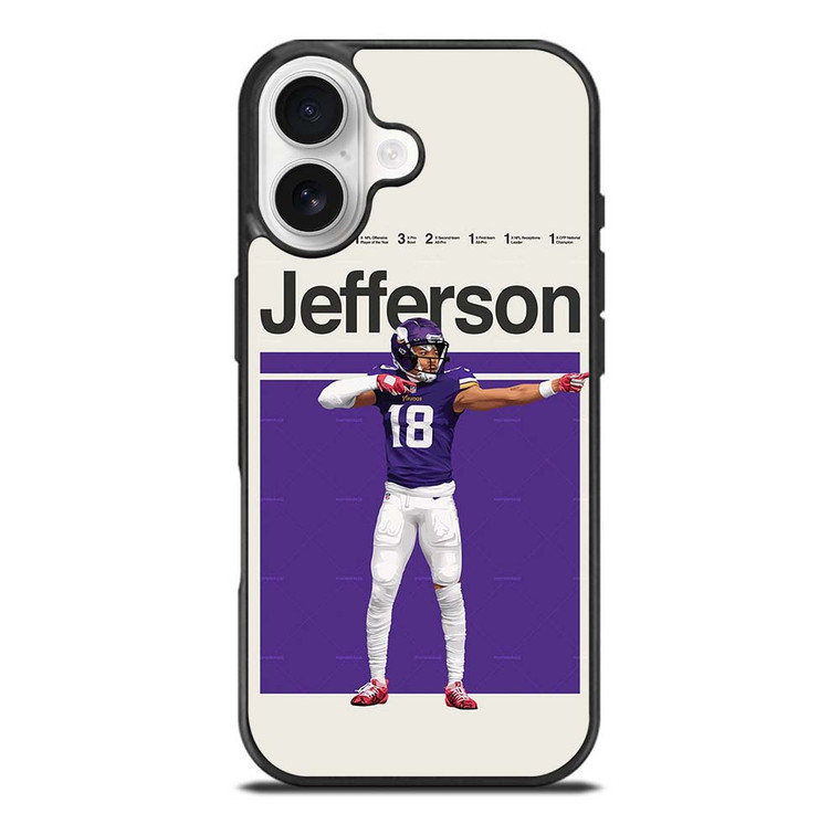 JUSTIN JEFFERSON NFL MINNESOTA VIKINGS iPhone 17 Case Cover