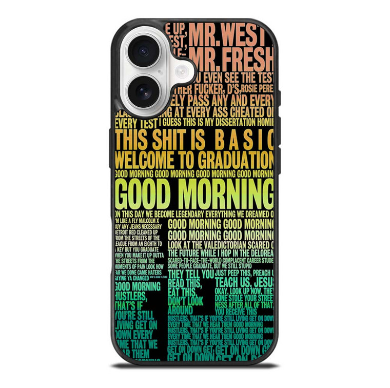 KANYE WEST RAPPER LYRICS iPhone 17 Case Cover