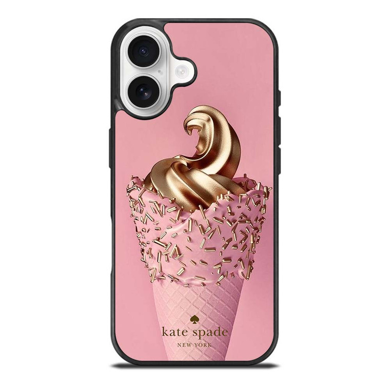 KATE SPADE NEW YORK LOGO GOLDEN ICE CREAM iPhone 17 Case Cover