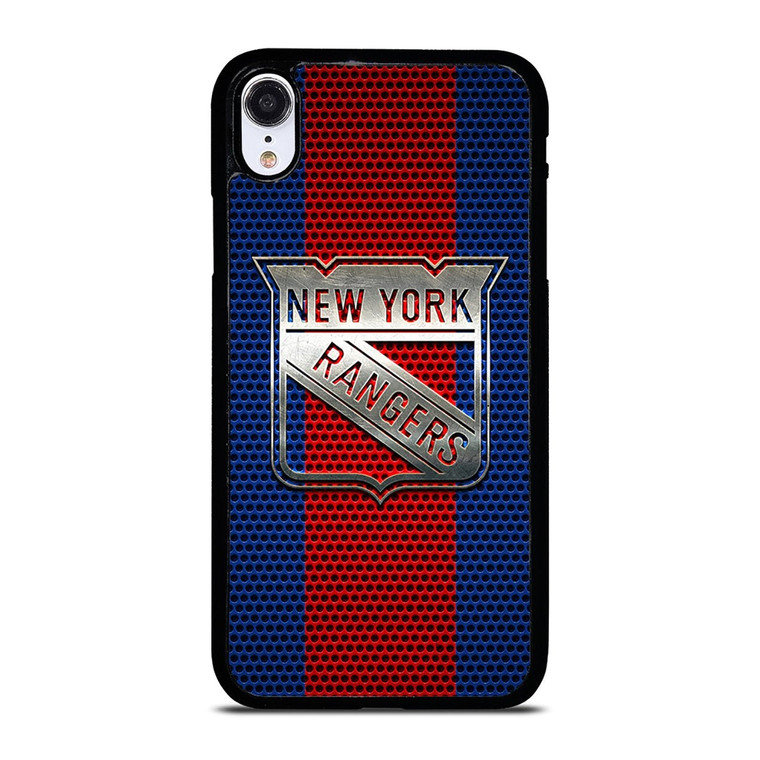 NEW YORK RANGERS LOGO METAL iPhone XR Case Cover