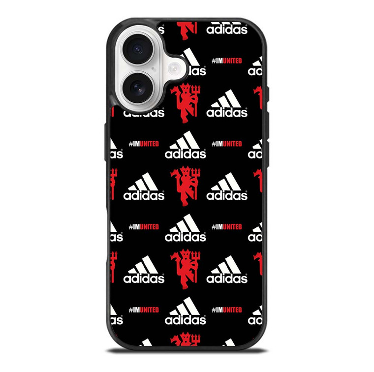 MANCHESTER UNITED ADIDAS PATTERN iPhone 17 Case Cover