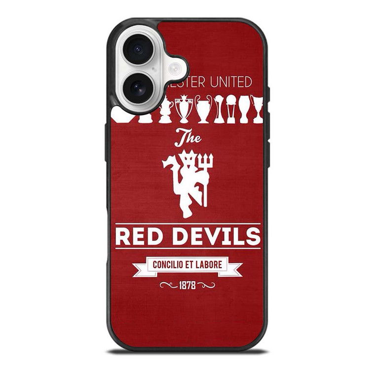 MANCHESTER UNITED FC LOGO FOOTBALL RED DEVILS iPhone 17 Case Cover