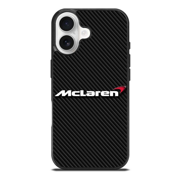 MCLAREN LOGO CARBON iPhone 17 Case Cover