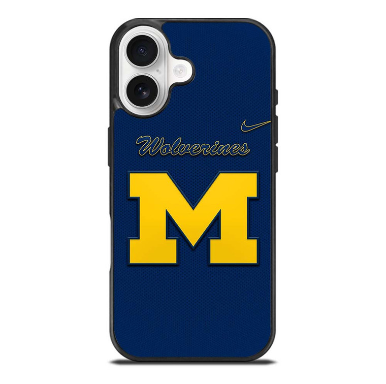 MICHIGAN WOLVERINES LOGO NIKE UNIVERSITY FOOTBALL iPhone 17 Case Cover