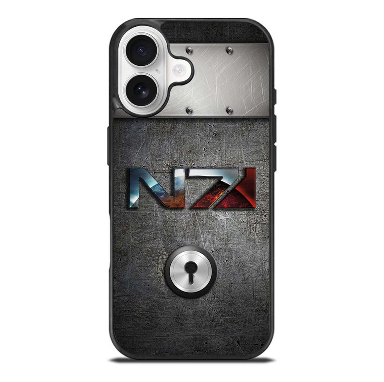 N7 MASS EFFECT METAL LOGO iPhone 17 Case Cover