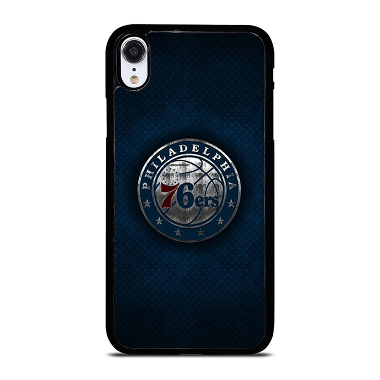 PHILADELPHIA 76ERS METAL LOGO iPhone XR Case Cover