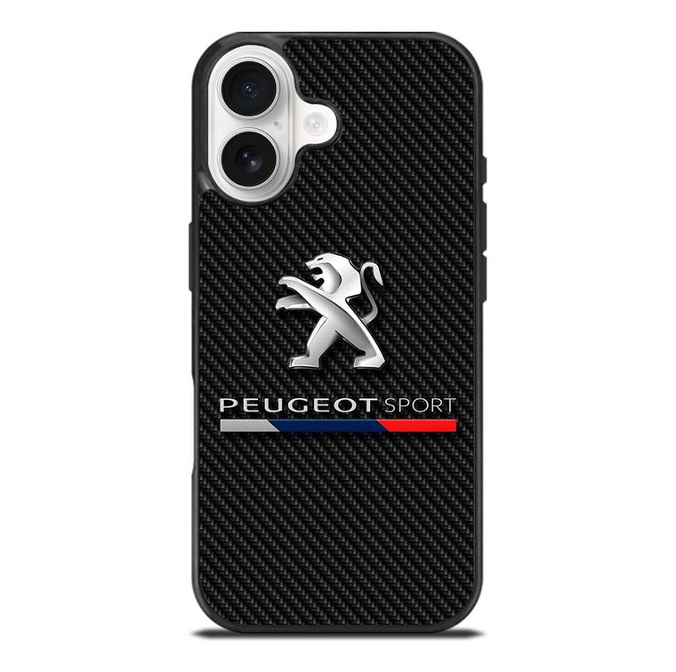 PEUGEOT SPORT CAR CARBON LOGO iPhone 17 Case Cover