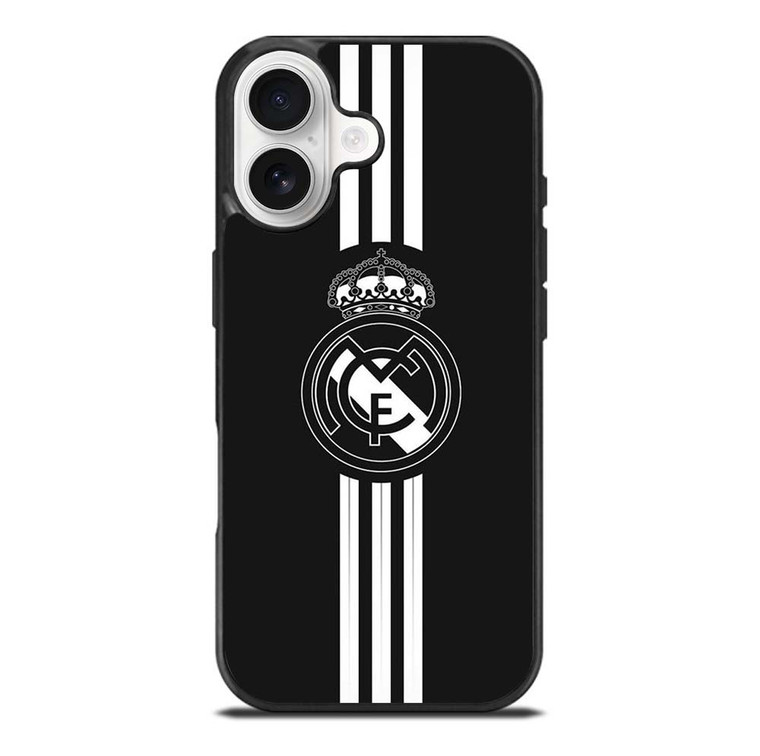 REAL MADRID FC BLACK LOGO iPhone 17 Case Cover