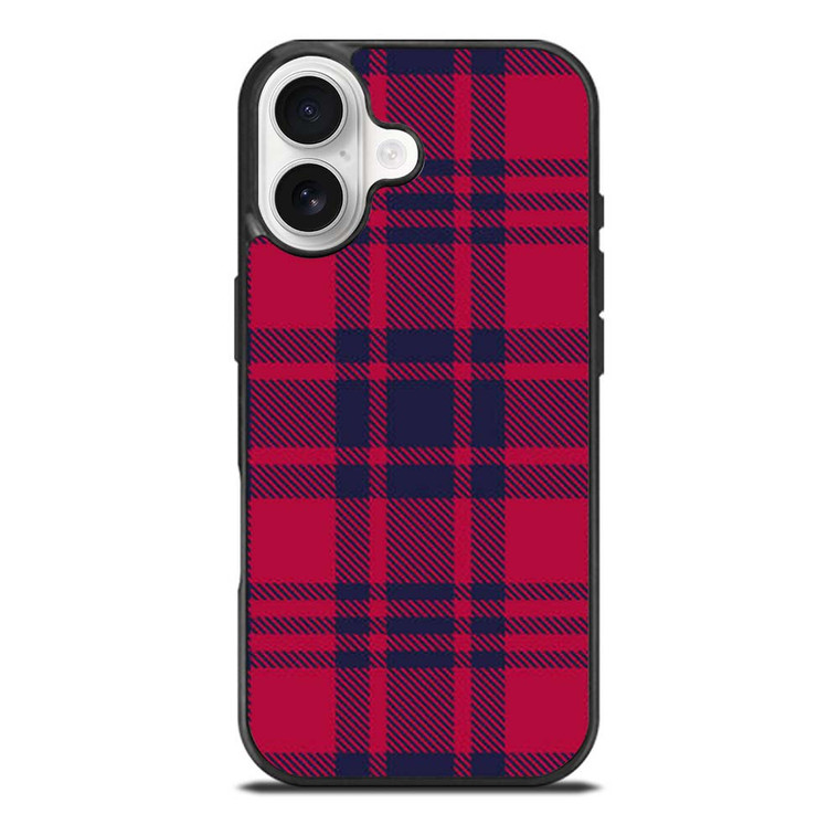 RED BLUE TARTAN PLAID PATTERN iPhone 17 Case Cover