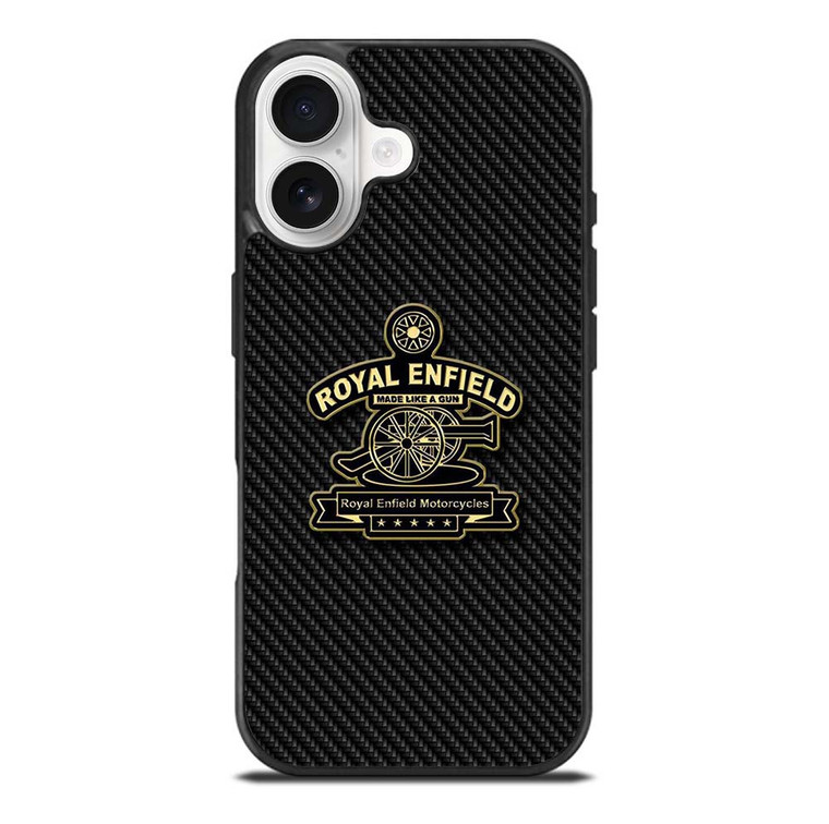 ROYAL ENFIELD VINTAGE LOGO CARBON iPhone 17 Case Cover