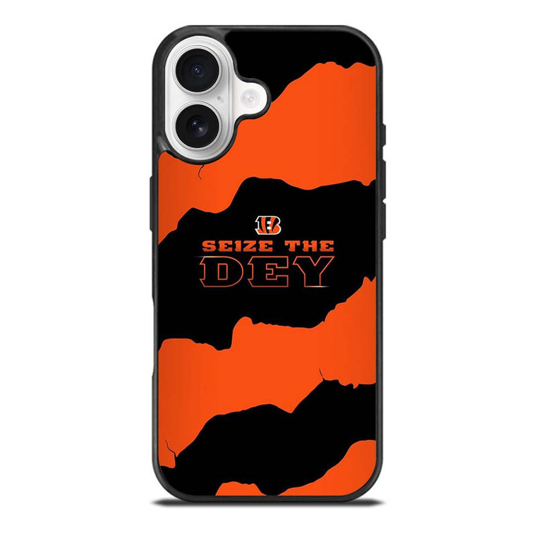 SEIZE THE DEY CINCINNATI BENGALS LOGO FOOTBALL TEAM iPhone 17 Case Cover