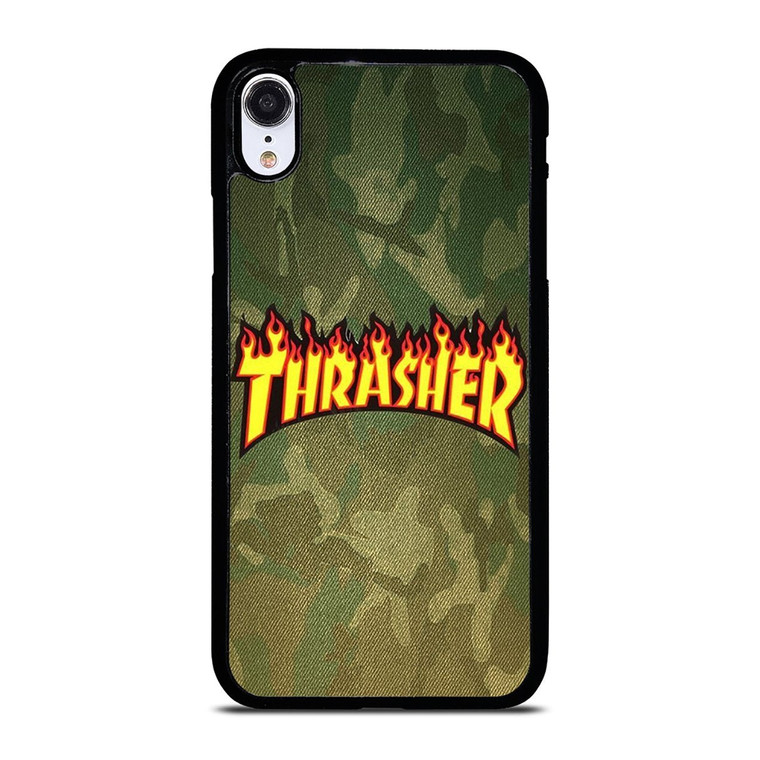 THRASHER LOGO CAMO FABRIC iPhone XR Case Cover