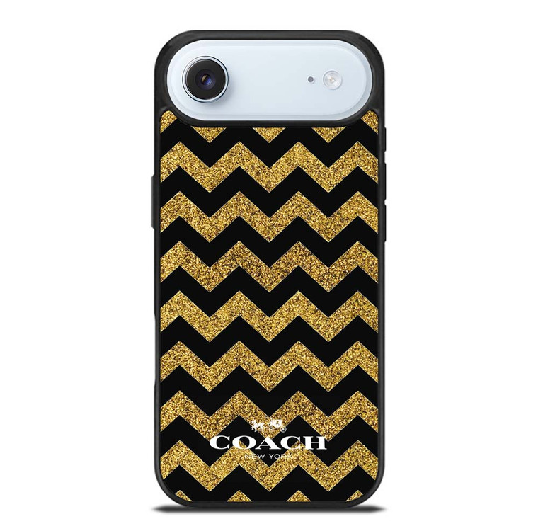 COACH NEW YORK GOLD ZIG ZAG iPhone Air Case Cover