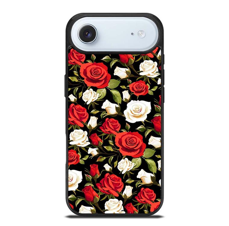 SEAMLESS RED WHITE ROSE PATTERN iPhone Air Case Cover