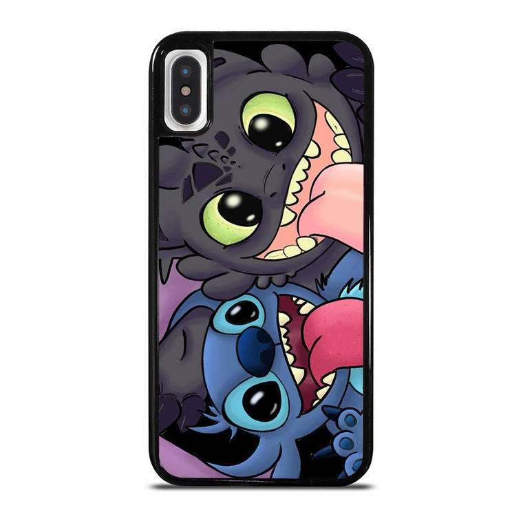 TOOTHLESS AND STITCH CARTOON iPhone X / XS Case Cover
