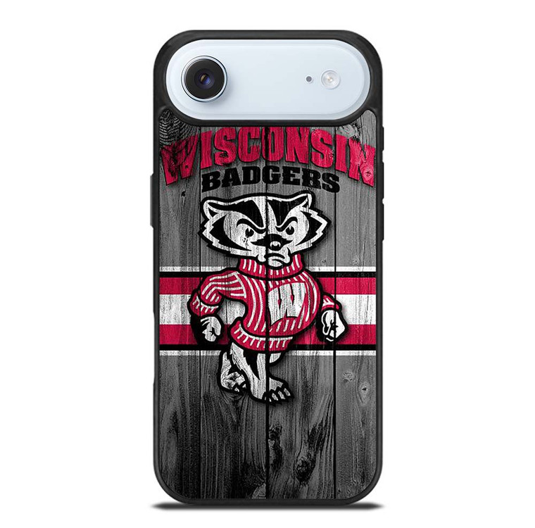 WISCONSIN BADGER WOODEN LOGO iPhone Air Case Cover