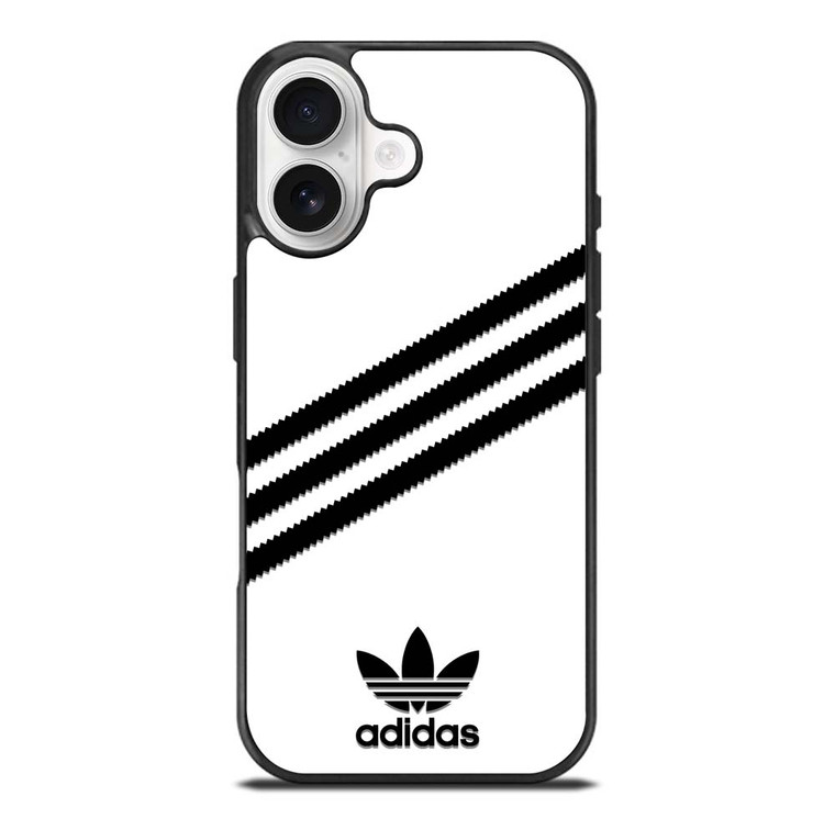 ADIDAS ORIGINALS STRIPES WHITE BLACK iPhone 17 Case Cover