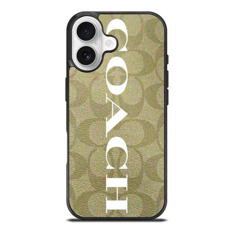 COACH NEW YORK GREEN LOGO PATTERN iPhone 17 Case Cover