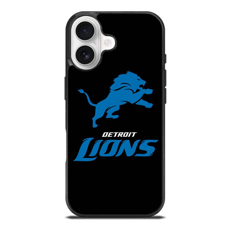 DETROIT LIONS BLACK LOGO iPhone 17 Case Cover