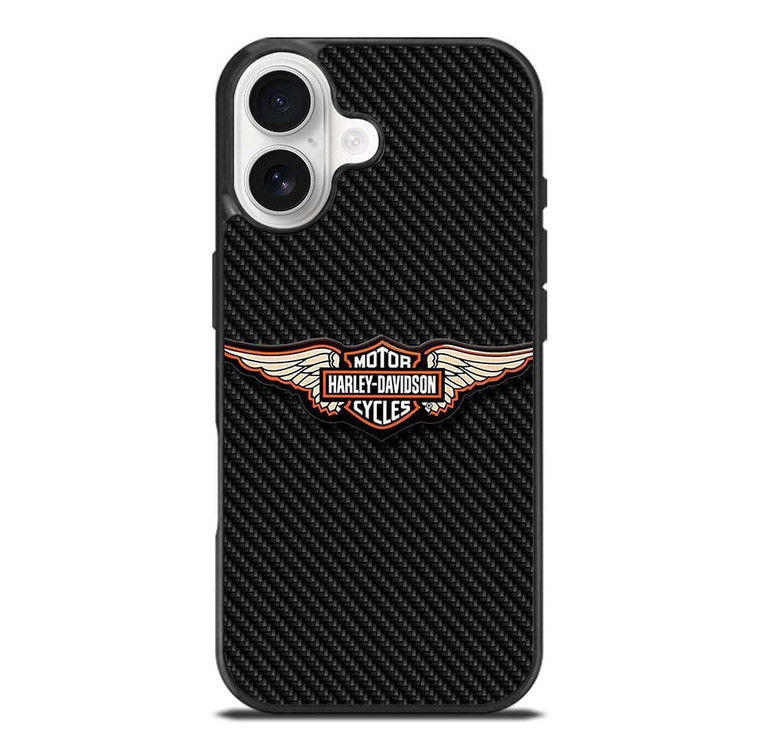 HARLEY DAVIDSON LOGO MOTORCYCLES COMPANY CARBON iPhone 17 Case Cover