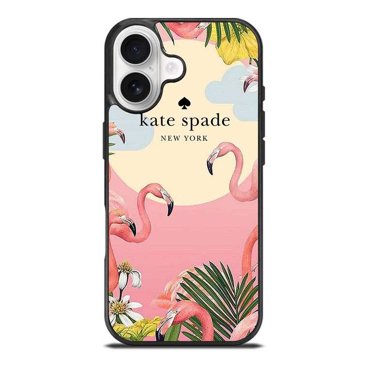 KATE SPADE NEW YORK LOGO FLORAL FLAMENGOS iPhone 17 Case Cover