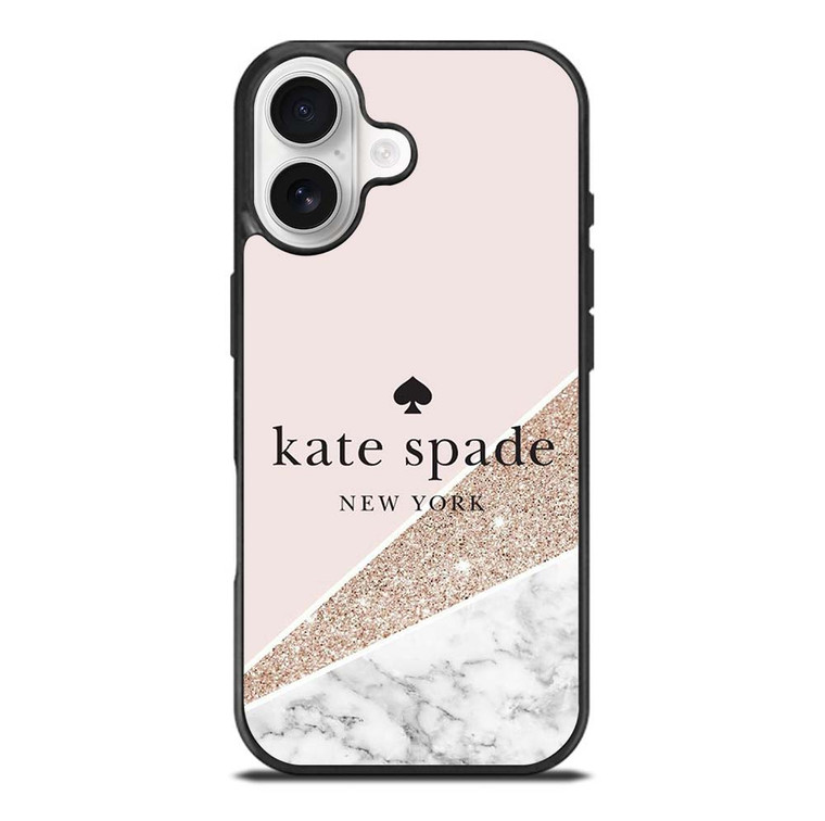 KATE SPADE NEW YORK LOGO SPARKLE MARBLE ICON iPhone 17 Case Cover