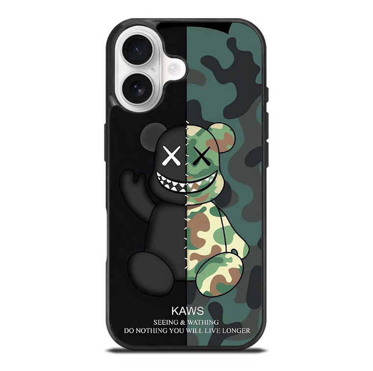 KAWS CAMO SEEING AND WATHING iPhone 17 Case Cover