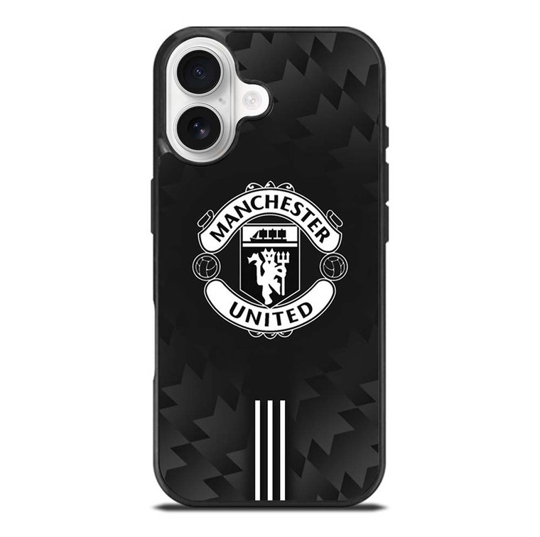 MANCHESTER UNITED BLACK LOGO iPhone 17 Case Cover