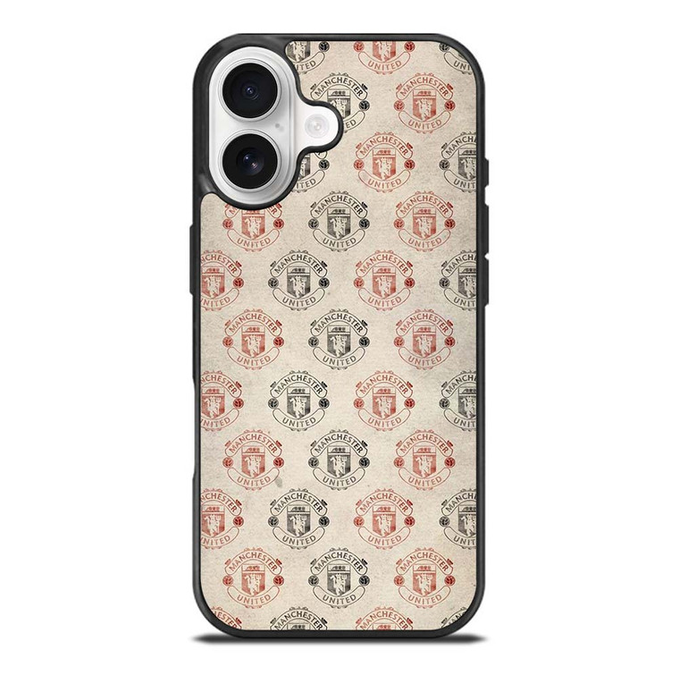 MANCHESTER UNITED FC FOOTBALL LOGO COLLAGE iPhone 17 Case Cover
