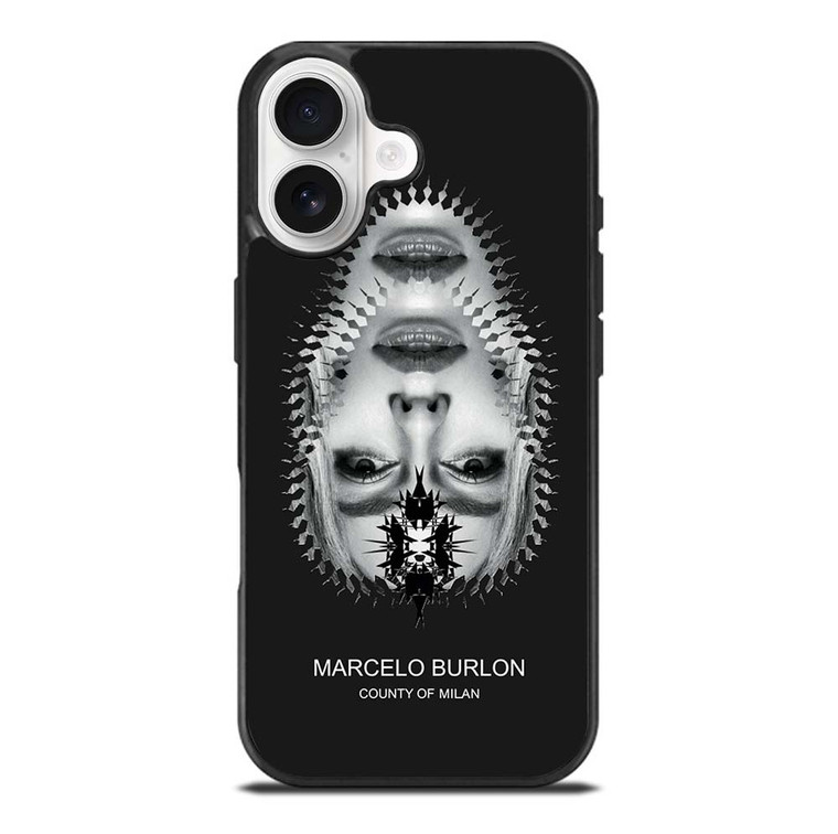 MARCELO BURLON MILAN UPSIDE DOWN FACE iPhone 17 Case Cover