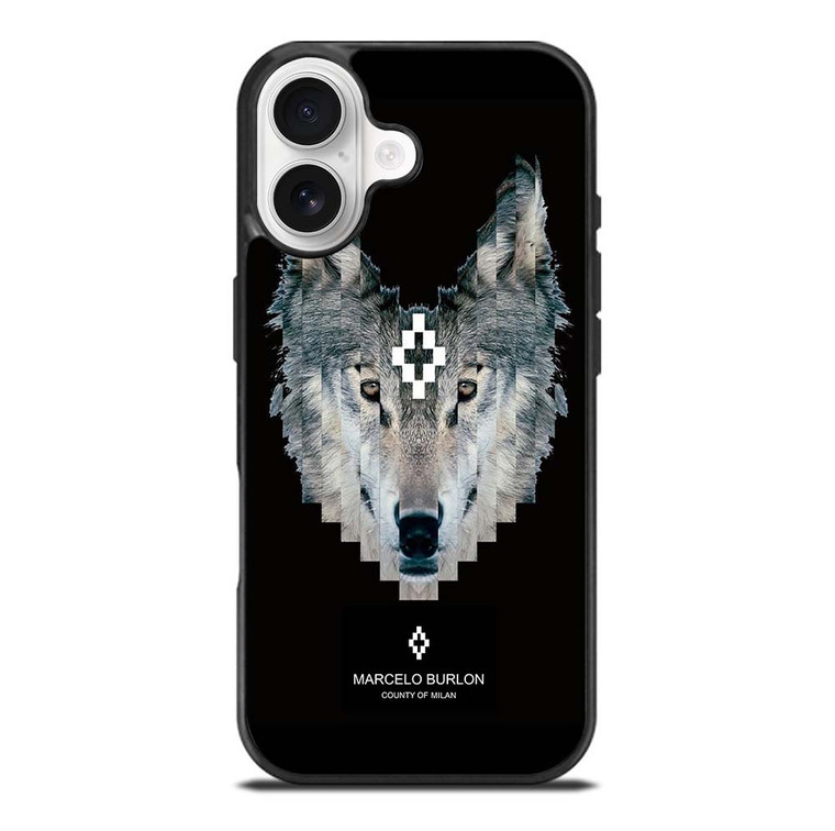 MARCELO BURLON WOLF LOGO iPhone 17 Case Cover