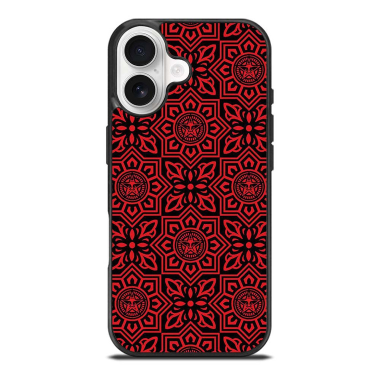 OBEY RED LOGO PATTERN iPhone 17 Case Cover