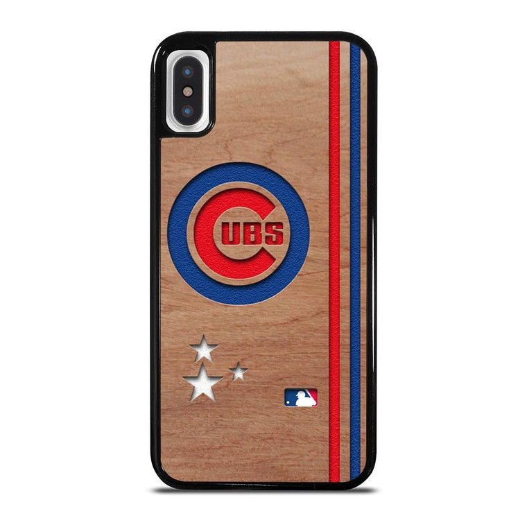 CHICAGO CUBS UBS MLB WOODEN LOGO iPhone X / XS Case Cover