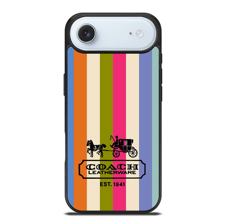 COACH LEATHERWARE NEW YORK EST 1941 STRIPES iPhone Air Case Cover