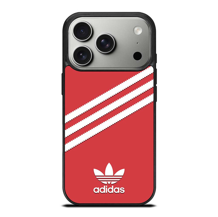ADIDAS ORIGINALS STRIPES SCARLET RED iPhone 17 Pro Case Cover
