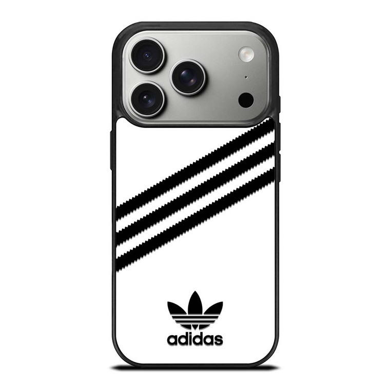 ADIDAS ORIGINALS STRIPES WHITE BLACK iPhone 17 Pro Case Cover