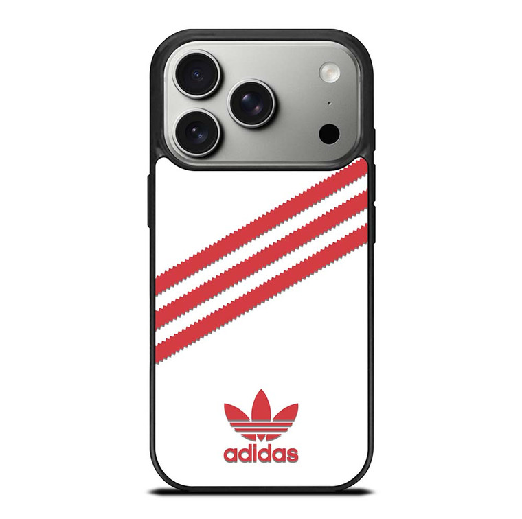 ADIDAS ORIGINALS STRIPES WHITE RED iPhone 17 Pro Case Cover