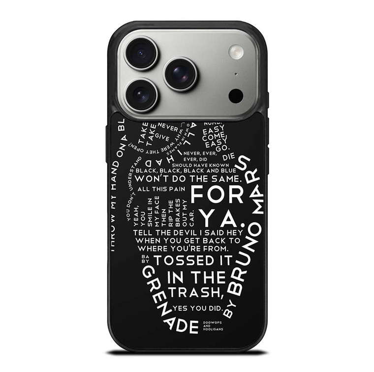 BRUNO MARS LYRICS iPhone 17 Pro Case Cover