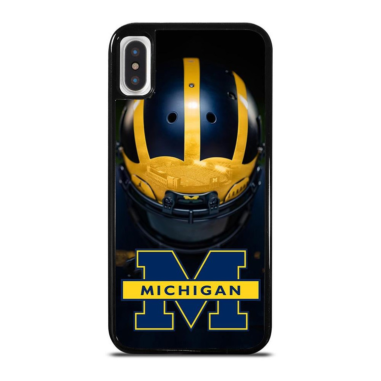 MICHIGAN WOLVERINES HELMET : iPhone X / XS Case Cover