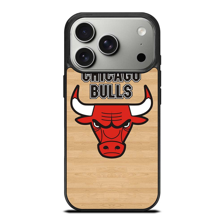 CHICAGO BULLS LOGO WOODEN iPhone 17 Pro Case Cover