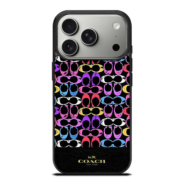 COACH NEW YORK COLORFULL PATTERN EMBLEM iPhone 17 Pro Case Cover