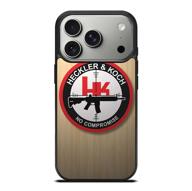 HECKLER AND KOCH WOODEN LOGO iPhone 17 Pro Case Cover