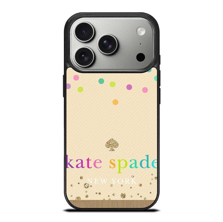 KATE SPADE NEW YORK LOGO COLORFUL POLKADOTS iPhone 17 Pro Case Cover