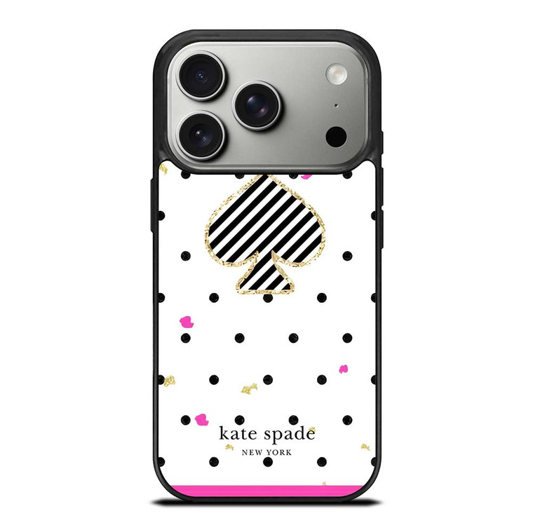 KATE SPADE NEW YORK LOGO POLKADOTS ICON iPhone 17 Pro Case Cover