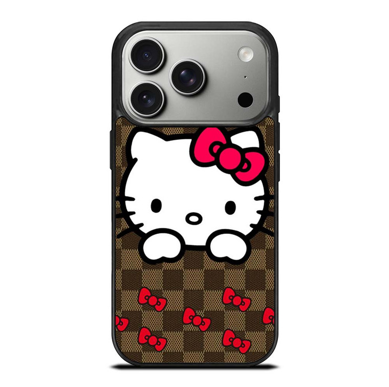 LOUIS VUITTON LV HELLO KITTY PATTERN iPhone 17 Pro Case Cover