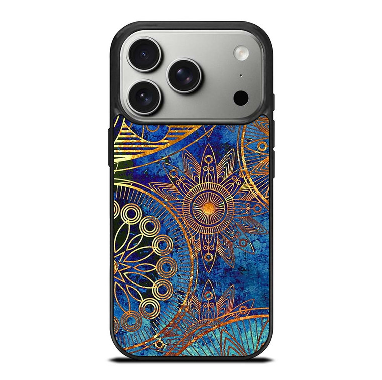 MANDELA BLUE GOLD PATTREN iPhone 17 Pro Case Cover
