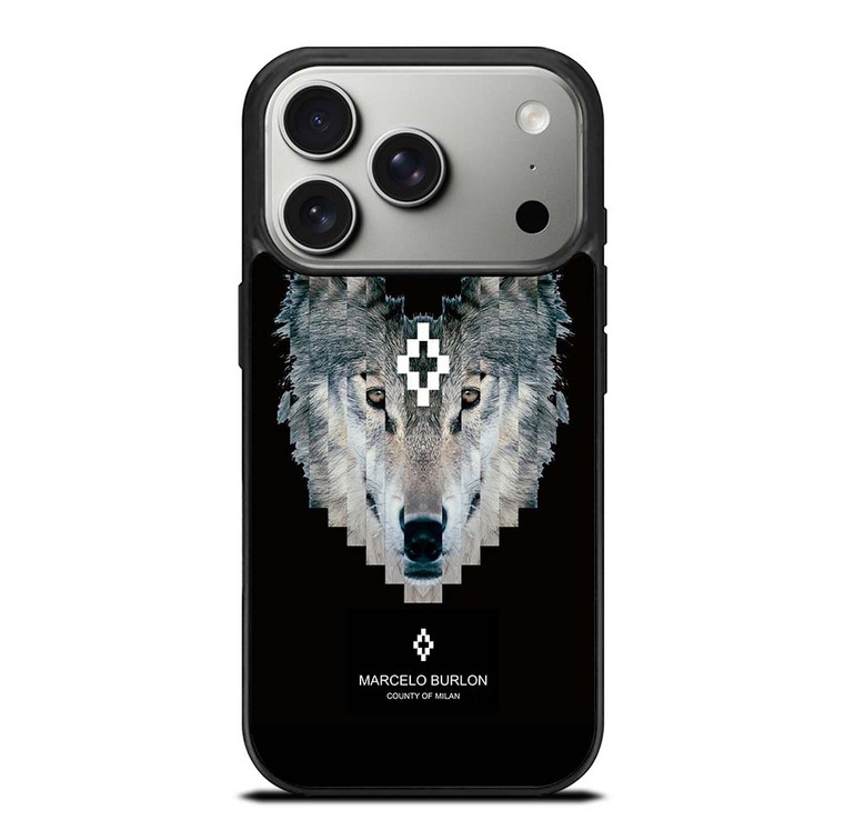 MARCELO BURLON WOLF LOGO iPhone 17 Pro Case Cover