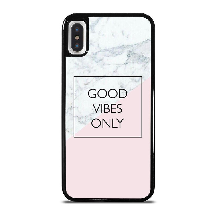 GOOD VIBES ONLY MARBLE iPhone X / XS Case Cover