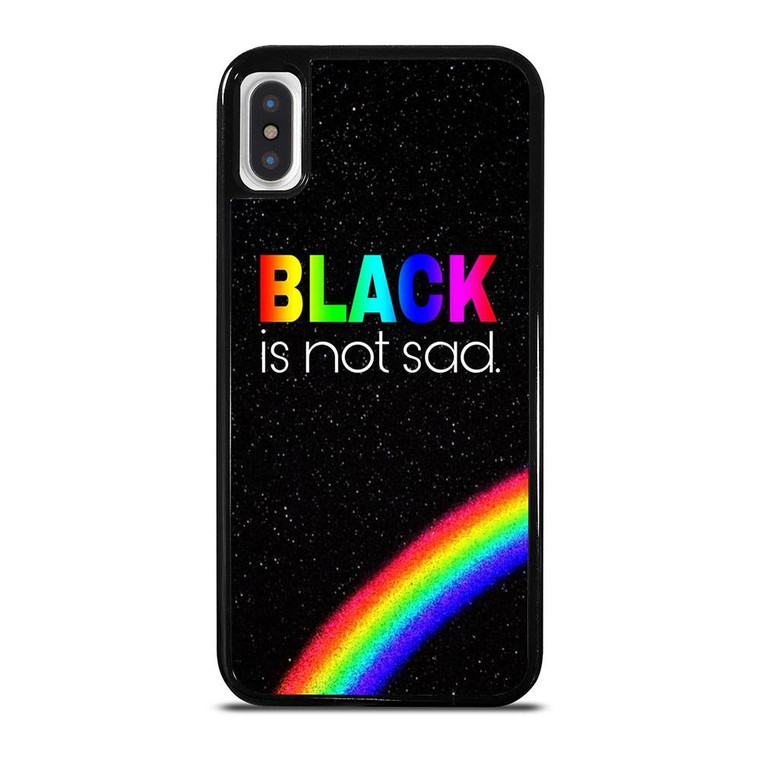BLACK IS NOT SAD QOUTE iPhone X / XS Case Cover